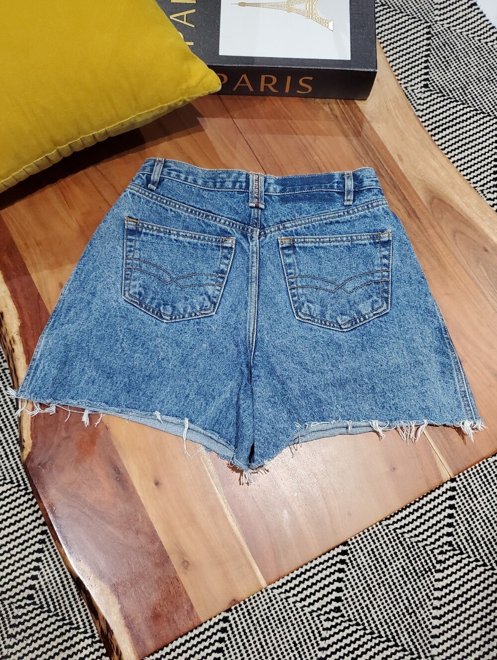 True 80's Rare Bugle Boy Goldcrest Edit. Pleated Flare High Waisted Cut Offs